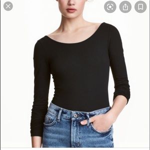 Black Long Sleeved Bodysuit